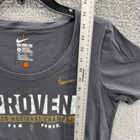 Clemson Tigers T-Shirt Women's XL Gray 2016 National Champions NIKE Short Sleeve - Picture 4 of 8